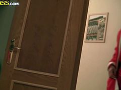 Once a frisky red-haired Russian hussy in sultry Snow Maiden outfit is done mouth fucking a hard cock, she bends down in order to welcome a hard fuck in doggy style.