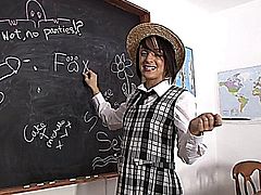 Naughty Schoolgirl Paige Fox Strips In The Classroom