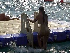 Perfect bodied brunette Aletta Ocean with bubble butt and big tits is incredibly sexy in bikini. This video features sexy pornstar swimming in the sea and sunbathing in Turkey.