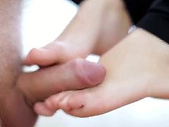 Wonderful foot fetish and cunnilingus in the professional porn video. Young couple shows their awesome sex with different interesting elements. Milagres works using her gentle feet