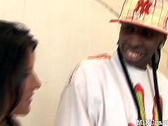 Naughty big titted milf can't stop fucking with black guys! Watch her getting her pussy rammed super hard again by a lucky dude!