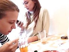 Russian girls fucking after classes,part 5