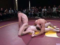 It's a gay wrestling fight and the dudes are doing all they an to avoid getting fucked and be the fuckers instead!