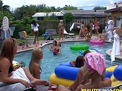 Josh and Taylor enjoy in making a hot pool party for Lexxy and her friends and get to play with all those tight young asses in their garden