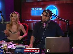 Radio hosts play games and see sexy tits
