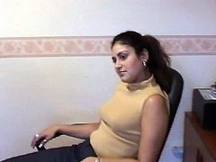 Lisa is blond MILF who produces porn clips. She interviews Indian girl for a kinky action on cam. The latter agrees to strip on cam. Check her out in Indian Sex Lounge clip.
