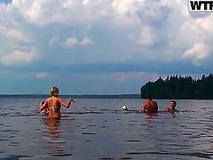 Alika, Hannah, Marta and Tiffany get together for a picnic which ends in a full blown fuck fest