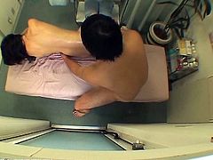 Check out how this beautiful Japanese babe is fucked by a horny therapist,After giving her a massage it was time to give her hairy pussy a hot massage by his hard cock.Don't miss it!