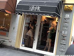 Horny tourist seduces a spoiled a bit plump blond chick in the street. Slutty gal with plump belly and big ass goes with him to the motel, gets rid of top and shows her pale tits proudly. There's no doubt in a couple of minutes steamy sex is coming.