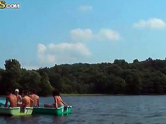 Agnes, Bella, Eniko and Julia Taylor gather for a boat trip which will end in raunchy group fucking