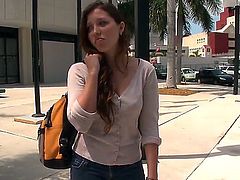 Nicole Fox gagging on rock hard dick of horny fuck buddy