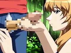 Super busty anime girl gets the dick - hentai