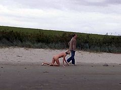 This beautiful blonde babe gets all tied up nicely so she can’t escape. Then her master proceeds to enjoy himself while touching her all over the place at the beach. He takes great care to massage every inch of this tied up beauty’s body before he continues his perverse session.Enjoy!
