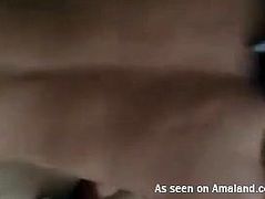 Dirty harlot presented in the GF Network sex clip is mad about a rough sex. True fan of doggy fuck with natural tits bends over and starts groaning madly as soon as she gets her wet cunt polished tough from behind.