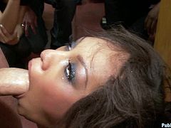 A fucking gorgeous ebony whore gets fucking tied up and totally abused by a group of sadist fuckers, hit play and check it out!
