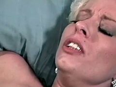 A small titted blonde mature is about to experience a super hardcore anal pounding from her younger lover and his big stiff cock!