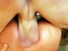 Andrea fucking a huge white dick well in the asses
