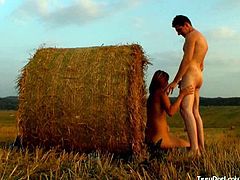 This cute teen decided to take her boyfriend out to this field to enjoy the sunset. However, it wasn`t long before her natural urges started to take over. Before the sun had even set, her clothes were coming off and her pussy was becoming wet. First, she took his hard cock inside of her mouth. She`s just eighteen years old, but she knows how to suck cock. Then she took that dick deep inside of her very tight pussy. If there had been anyone around, they would`ve heard her moaning as he fucked her.