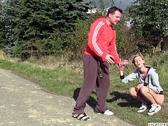 She meets a guy while jogging. He invites her to his place. When they are indoor she starts kissing her romantically. He also caresses her tits sensually. Hot My Sexy Kittens porn clip,