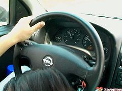 Seventeen Video sex clip provides you with a really hot and pretty bruentte teen hitchhiker. Wondrous gal gets into the car. She's the way too horny and thirsts to be fed with sperm. So zealous nympho unzips driver's pants and gives a solid blowjob right away.