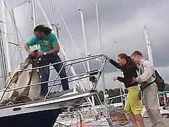Press play on this hardcore scene and watch this slutty redhead teen's nailed by a big cock on the deck of a boat.