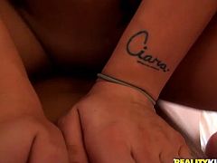 Hussy brunette jerks off dick and hops on it intensively. Watch exciting pov sex tube video for free. This hot tempered tattooed brunette is everything your lust desires.