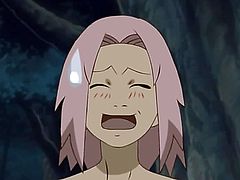 Naruto fucks a pink haired girl. He grabs her from behind and holds her down as his friend eats her pussy and sticks his cock inside her cunt. Then Naruto sticks his cock in and gets sloppy seconds, which he enjoys.