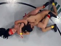 Annie Cruz is one of the worst fighter because she does not have a single victory. That is why Ninja get a win with out any problem. She even fingers Annie's vagina during a fight.