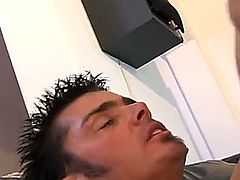 Teen ass seducing cock on black couch 1