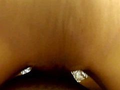 Filthy blond fairy with ugly heavy make up on her face lies on her back getting her unused vagina pounded missionary style before she stands in doggy pose in pov sex scene by Pornstar.