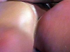 Sexy blonde jumps on dick with her ass hole. Her juicy slit slides his penis stem and later she stands on her knees to give him best ever blowjob.
