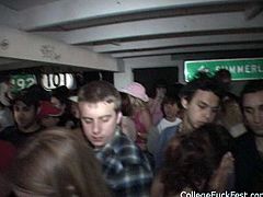 Pornstar sex clip gives you a chance to dive into the horniest college party. Slutty blondie with natural tits and rounded ass goes wild while being drunk. She seduces a dude to ride his strong dick right at the party.