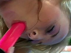 Watch these two sexy blonde teen babes in this hot outdoor lesbians action, where they strips off each other clothes and fucks each other with their favorite dildo.