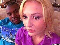 Watch this sexy blonde's wet pussy being nailed by Rico's monster black cock in this hardcore interracial film.