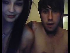 Young couple fucking in front of web camera