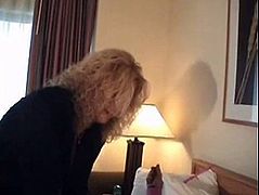 Squirting Mature MILF Ties up Man and Fucks In Hotel