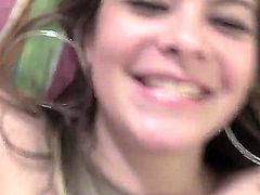 Pretty girlie Alice White is fond of being banged very well. Watch the action where she is getting drilled hard in close-up. Babe sucks cock before bounding on it.