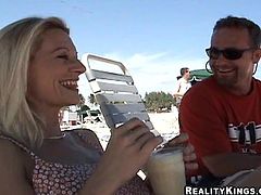 This blonde MILF met some guy on the beach and she wants somebody to fuck the living hell out of her. Check it out.
