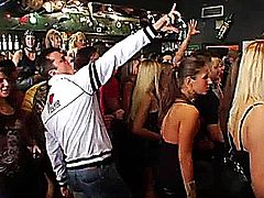 Sinfully chicks dancing and fucking in club