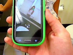 Tempting and provocative brunette teen Giselle Mona with tight sweet ass and beautiful face in blue undies teases dirty stranger in public toilet and rides on his cock in public toilet.