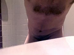 Wank in public toilet 2