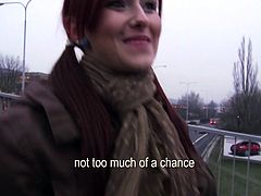 Cum thirsty red haired chic is ready to suck out all your juicy right here and right now. She polishes meaty shaft standing on her knees in public. Watch Mofos Network sex video for free.