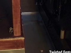 Two merciless dommes humilliate their slave in this perverse free porn video set by Twisted Females. These devilish bitches definitely know how to make him feel like trash!
