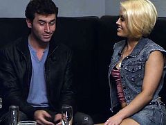 Ash is hanging out with James Deen in a cool bar. She decides that he seems like a nice guy so why not fuck with him, right there in the club. She gets her panties pulled down and sucks him hard. What a dirty girl!. She does a good job at sucking his thick cock.