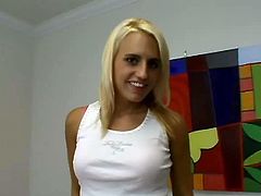 Sextractive blondie gets picked up in the street by voracious dude. He lures her home where she gets nude and allows him to maul her oversized big nippled tits and later squats down to give him a blowjob in peppering pov sex video by Pornstar.