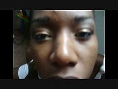 Black girlfriend messy facial