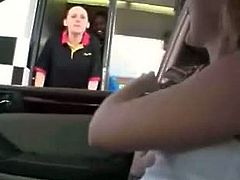 Drive through tittie flashing with window worker