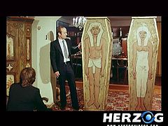 Is it a curse or something else? These mummies are brought to life somehow, but they are not up to no good, they just want to fuck, like the living. The female mummy looks damn fine and her hairy pussy raises the guy's cocks in that room. Let's see how they know to fuck, perhaps in Egyptian style