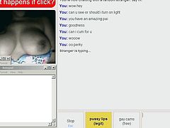 Omegle 3 - Busty Girl Shows Off Body