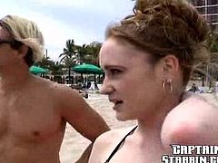 Dude hooks up with a girl at the beach and fuckin' takes her for a ride on his boat and his dick, check it out right here.